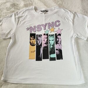 NSYNCWhite Tshirt With Graphic Size Medium